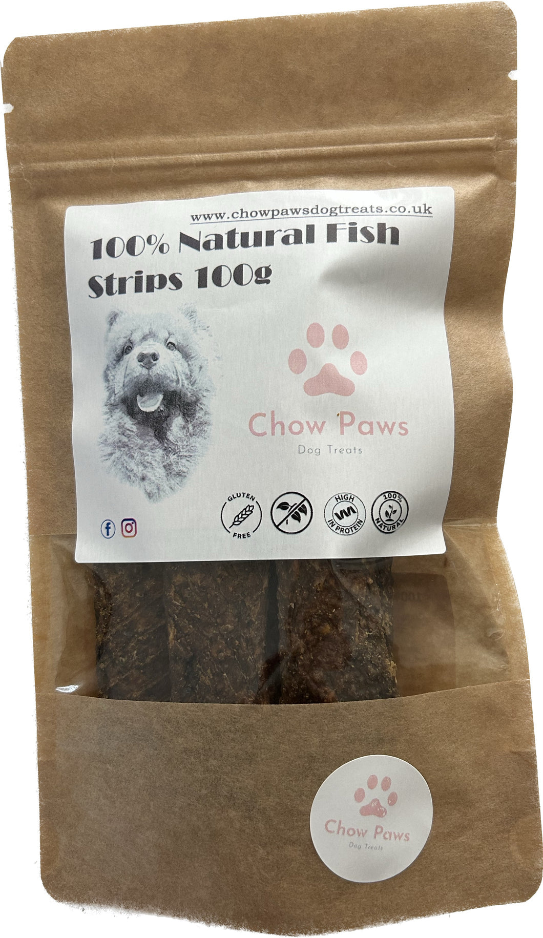 100% Natural Fish Meaty Strips 100g