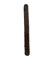 Load image into Gallery viewer, Brown wild boar sausage stick on a white background with gray circular patterns
