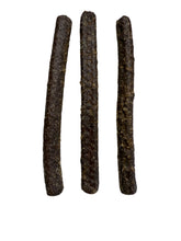 Load image into Gallery viewer, Three Brown wild boar sausage stick on a white surface
