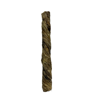 Twisted JR Jumbo Beef Bladder Twist stick on a white background