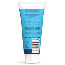 Load image into Gallery viewer, Back view of a pet product tube with blue label and white cap on a white background
