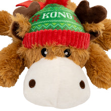 Load image into Gallery viewer, Plush moose toy with a green and red 'KONG' hat on a white background
