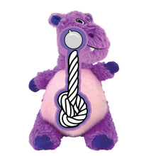 Load image into Gallery viewer, Purple and pink plush toy with a rope design on a white background
