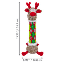 Load image into Gallery viewer, KONG Christmas Holiday Shakers Luvs Argyle Reindeer Medium
