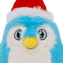 Load image into Gallery viewer, Plush toy penguin with a red Santa hat on a white background
