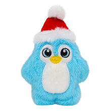 Load image into Gallery viewer, Plush penguin toy with a Santa hat on a white background
