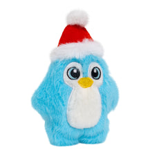 Load image into Gallery viewer, Plush toy penguin wearing a red Santa hat on a white background
