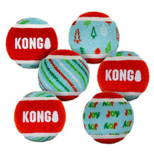 Load image into Gallery viewer, Set of KONG dog toys with Christmas designs on a white background
