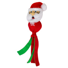 Load image into Gallery viewer, Plush Santa Claus toy with a green scarf on a white background
