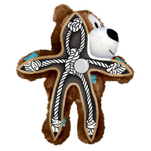 Load image into Gallery viewer, Plush toy with a bear design and star-shaped rope toy inside, on a white background
