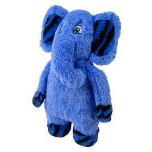 Load image into Gallery viewer, Blue plush elephant toy on a white background
