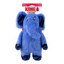 Load image into Gallery viewer, Blue elephant plush toy with Kong Jungle branding on a white background

