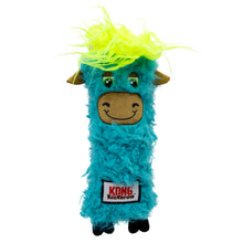 Load image into Gallery viewer, Blue plush toy with a smiling face and yellow hair on a white background
