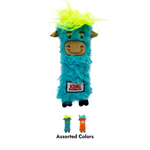 Load image into Gallery viewer, Blue plush toy with green hair and a KONG logo on a white background
