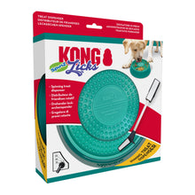 Load image into Gallery viewer, Kong Spinz Licks dog toy packaging with a spinning treat dispenser on a white background
