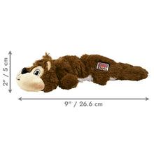 Load image into Gallery viewer, Brown plush toy with dimensions indicated on a white background
