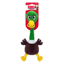 Load image into Gallery viewer, Plush duck toy with green neck and yellow feet on a white background

