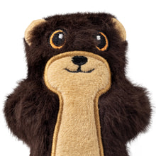 Load image into Gallery viewer, Plush toy resembling a beaver with brown fur and a beige face on a white background
