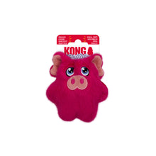 Load image into Gallery viewer, Pink fuzzy toy with cartoon face on a white background, featuring KONG branding.
