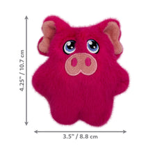 Load image into Gallery viewer, Pink plush toy with dimensions on a white background
