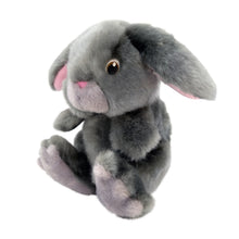 Load image into Gallery viewer, Gray plush bunny toy on a white background
