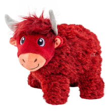Load image into Gallery viewer, Red plush toy cow with gray horns on a white background
