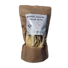 Load image into Gallery viewer, Bag of lamb muscle meat for dogs with a label on a white background
