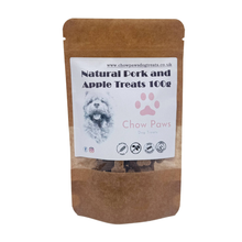 Load image into Gallery viewer, Natural Pork and Apple Treats 100g
