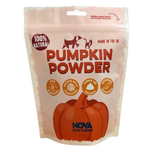 Load image into Gallery viewer, Package of Nova Dog Chews pumpkin powder on a white background
