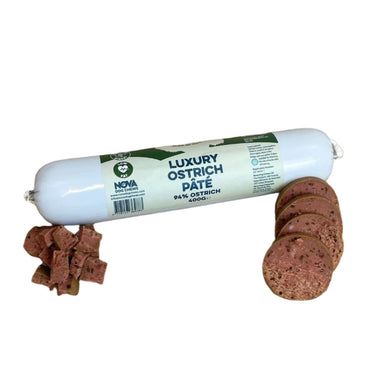 Nova Ostrich Pâté for Dogs – 400g Grain-Free Hypoallergenic Dog Treat
