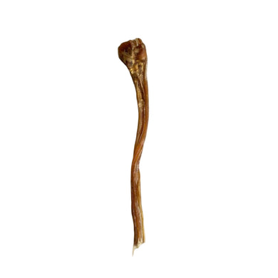Dog chew tendon on a white background