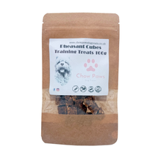 Load image into Gallery viewer, Kraft paper packaging of Pheasant Cubes Training Treats with a label on a white background

