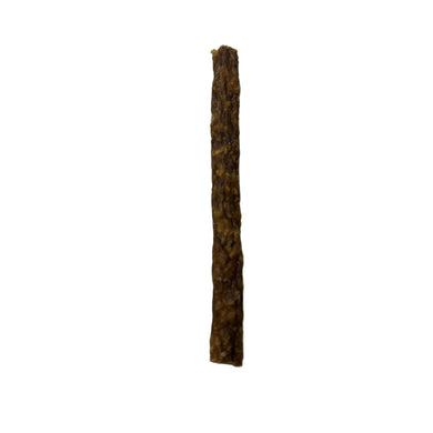 Long, thin, brown stick on a white background