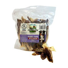 Load image into Gallery viewer, Package of Paddock Farm rabbit ears with venison dog treats on a white background
