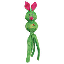 Load image into Gallery viewer, Green dog toy with pink ears on a white background
