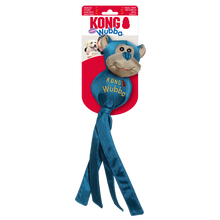 Load image into Gallery viewer, Blue KONG Wubba dog toy with packaging on a white background
