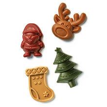 Load image into Gallery viewer, Four festive-shaped dog treats
