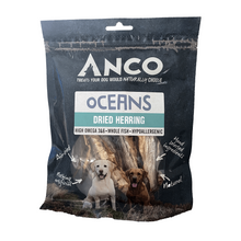 Load image into Gallery viewer, Anco Oceans dried herring dog treat package on a white background

