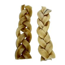 Load image into Gallery viewer, Two braided beef braids on a white background

