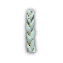 Load image into Gallery viewer, Braided bone-shaped dog chew toy on a white background
