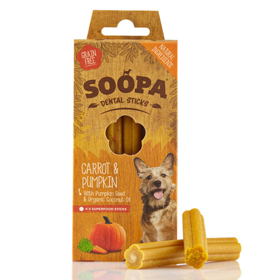 Soopa Carrot & Pumpkin Dental Sticks 4pc