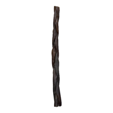 Twisted deer  skin stick on a white background