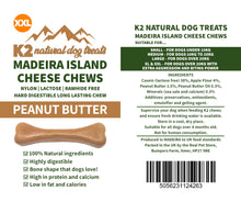 Load image into Gallery viewer, K2 Madeira Island Cheese Chews Peanut Butter Large 83g
