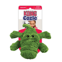 Load image into Gallery viewer, kong-green-cozie-alligator-dog-toy-packaging
