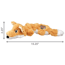 Load image into Gallery viewer, kong-scrunch-knots-fox-orange-dog-toy-dimensions-large
