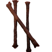 Load image into Gallery viewer, Two brown dog chew sticks on a white background
