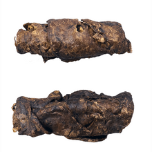 Load image into Gallery viewer, Two dark brown, textured Nova Wrapped Buffalo Tracheas on a white background
