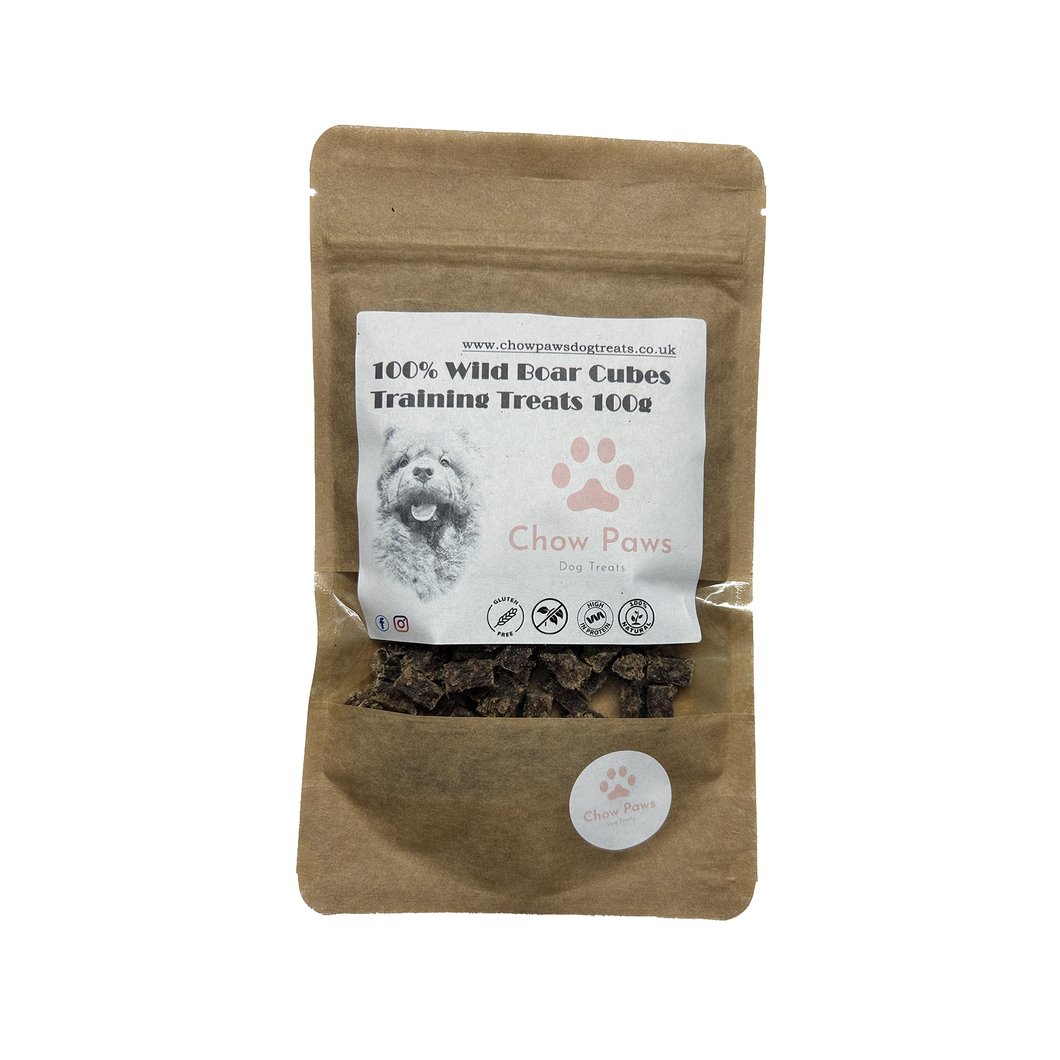 100% Wild Boar Cubes Training Treats 100g