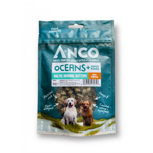 Anco Oceans Plus Baltic Herring Buttons with Pumpkin 80g