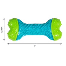 Load image into Gallery viewer, blue-and-green-corestrength-dog-toy-dimensions
